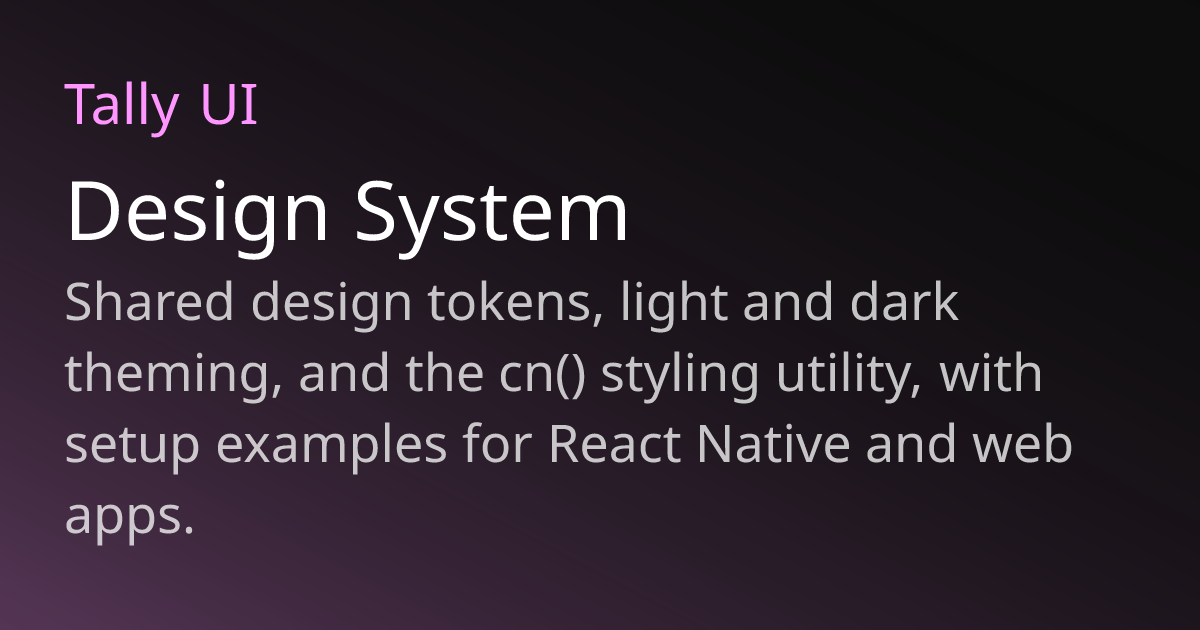 Primitive Ui Design Design System | Tally UI